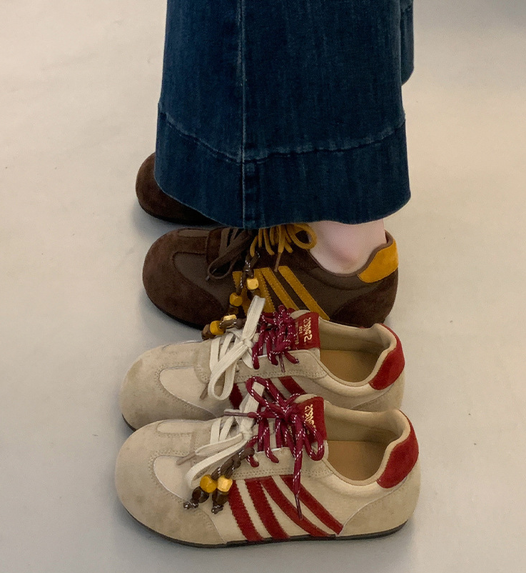 Double laces German training shoes women's 2026 new versatile casual shoes sneakers single shoes Forrest Gump shoes