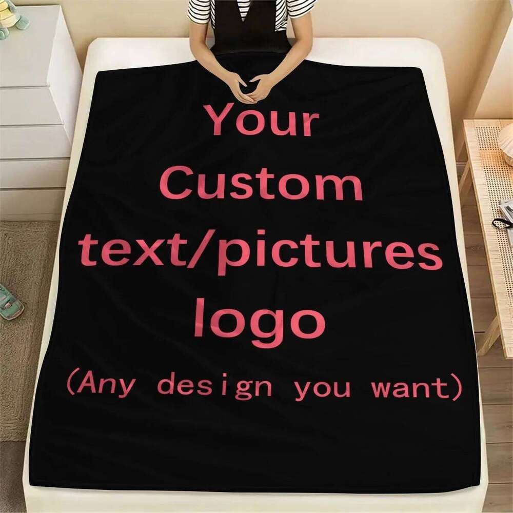 1pc Custom Digital Flannel Fleece Blanket, Personalized With Various Images, Gift For Girls, Boys, Adults, Travel - Warm Throw XJ260112
