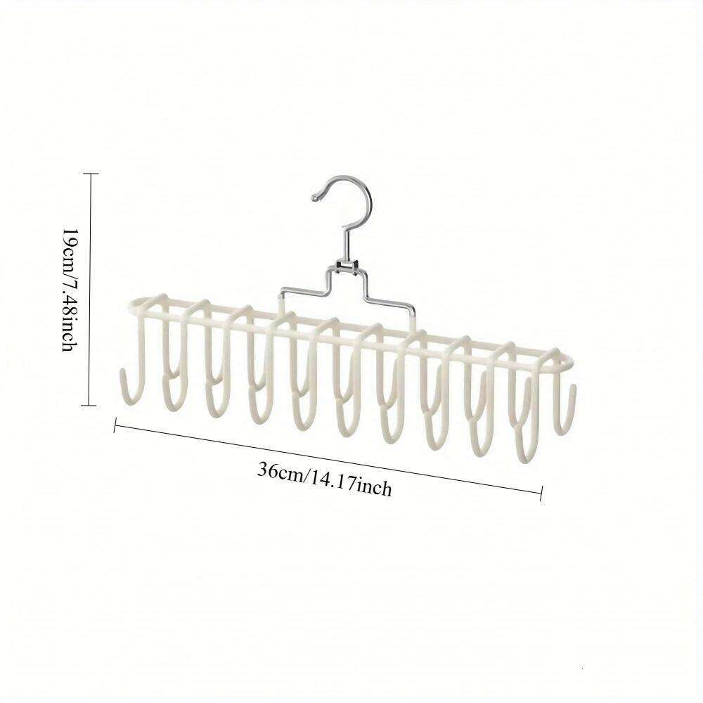 Stainless Steel Multi-Hook Clothes Hanger - Space-Saving Organizer,for Home,Dorm,Closet Storage,Holds Multiple Items Efficiently 26L0112