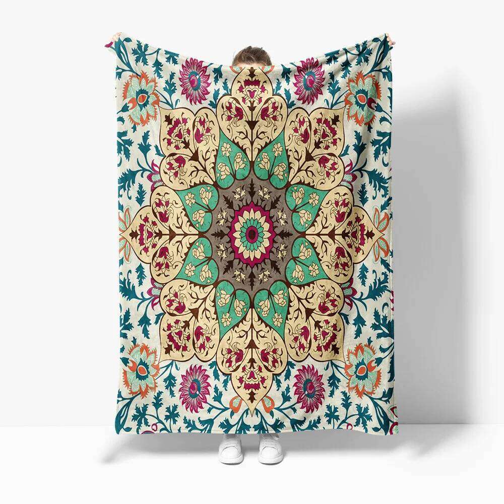 Bohemian Paisley Floral Print Blanket Throw Sofa Bed Cover Decorative Quilt Bedspread Home Textile XJ260112