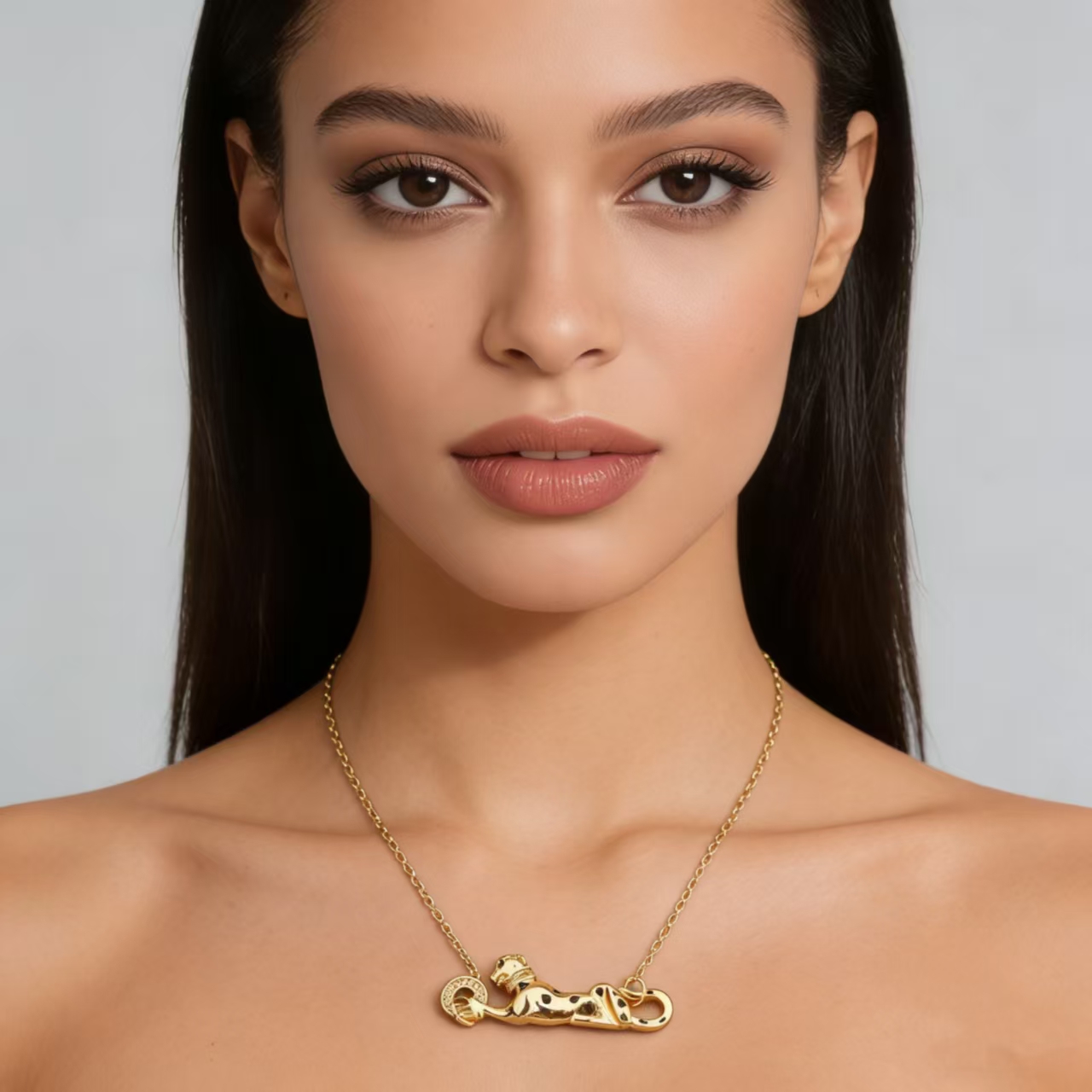 Style Leopard Spot Necklace Earrings Ring Set Women's Wedding Jewelry Female Collarbone Chain Rose Gold Jewelry