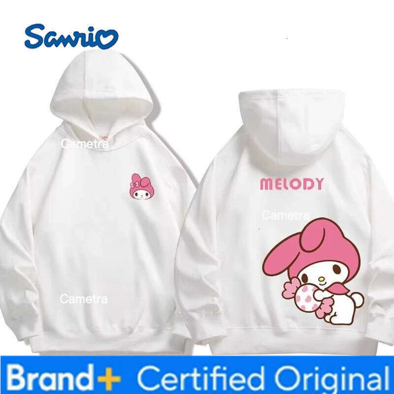 Sanrio Co-branded for Boys Girls Kuromi Pattern Print Children's Autumn and Winter Hoodie Sweatshirt Trend H260112