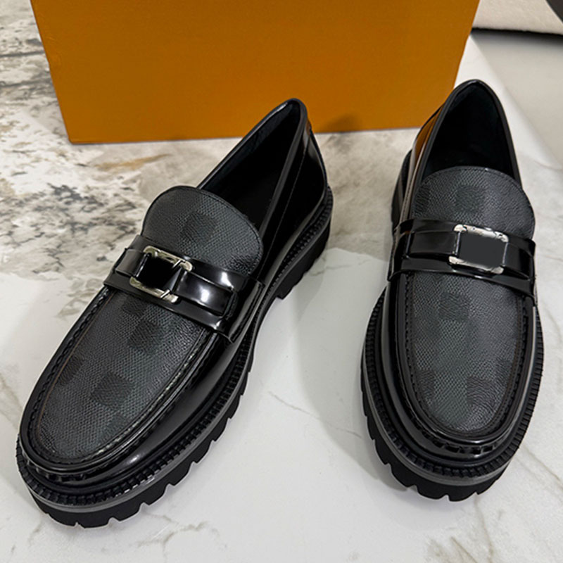 Top Quality Calf Leather Major Loafers luxury Hand stitched vamp Men Oxford Casual Shoes Fashion Genuine leather Dress Shoes 1AHQ8
