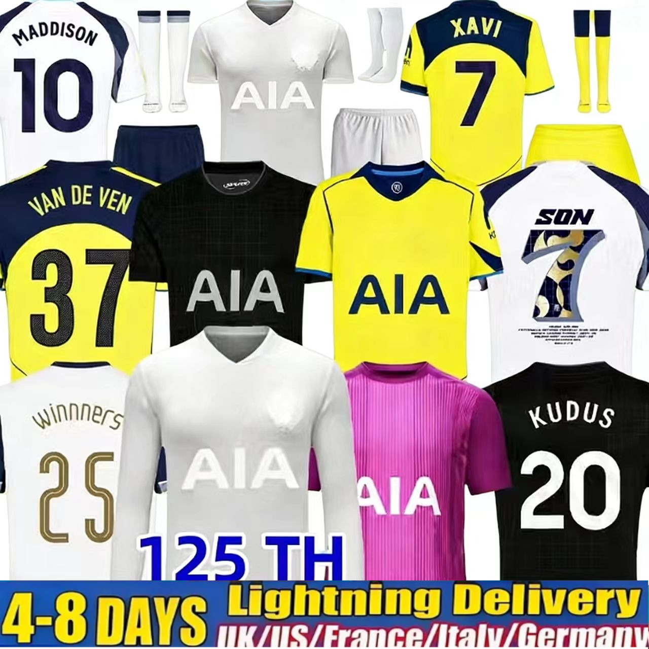 25 26 Fan version MADDISON SON WERNER Soccer Jerseys2025 2026 KULUSEVSKI 2025 VELIZ VAN DE VEN Football kits shirts Men kids goalkeeper pre match tottenham jersey 666