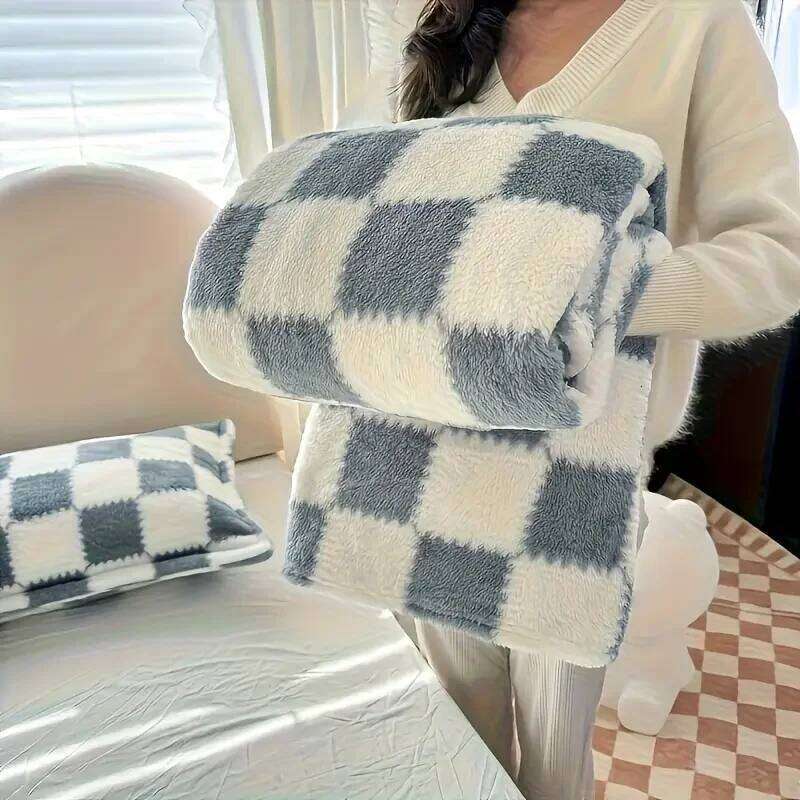 1Pc Fleece Nap Air Conditioning Office Outdoor Camping Gift Blanket for All Seasons50*60IN60*80IN XJ260112