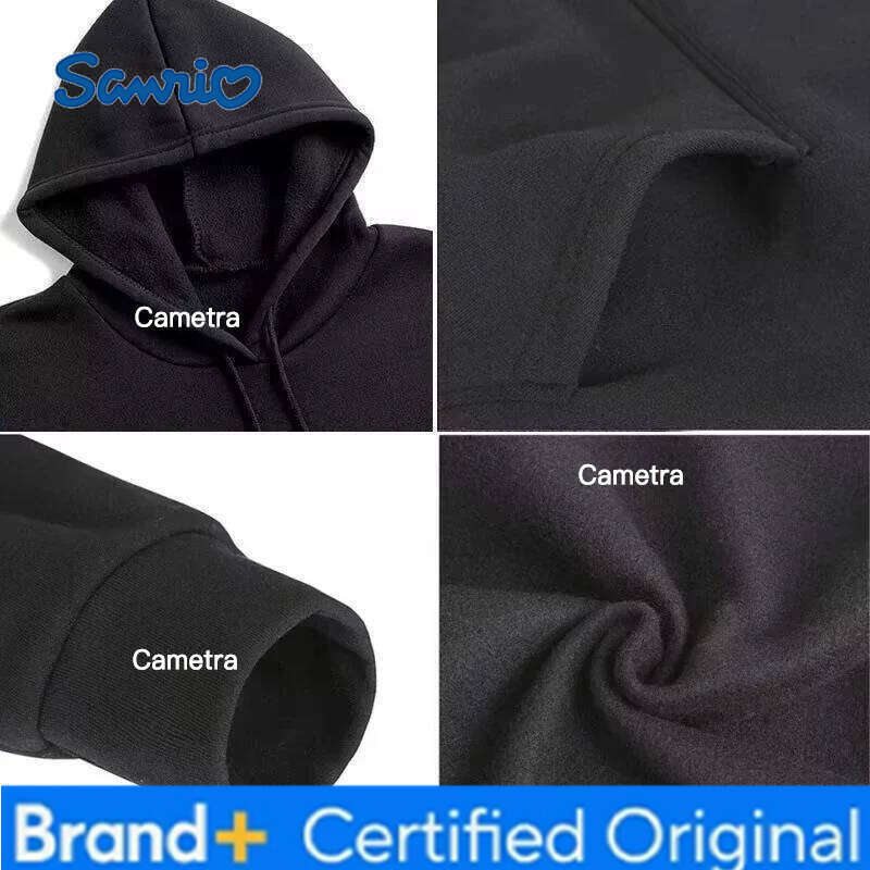 Sanrio MINISO Women's Hoodie Clothes with Cute Hello Kitty Print Sweatshirt Fashionable Harajuku Casual and Loose H260112