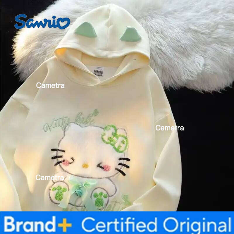 Sanrio Hello Kitty Girl cotton Hoodie Sweatsuit Kawaii Anime Fashion Student Casual Long-Sleeved Autumn Winter Pullover Tops H2601121