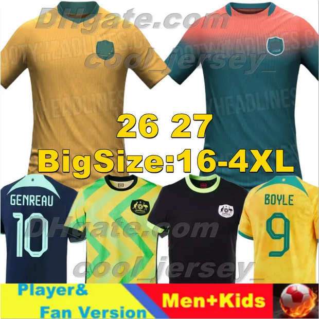 XXXL 4XL 25 26 Socceroos Soccer Jerseys 2025 2026 Australia national soccer team Football Shirts Men Kids Kits Sets
