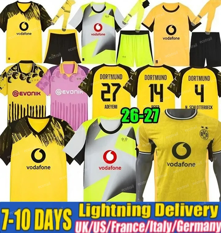 2025 26 Dortmund three-legged jersey 25 26 BVBs jersey HALLER 4th Sabitzer Football Jersey Club World Cup Jersey MOUKOKO Men's and 1111