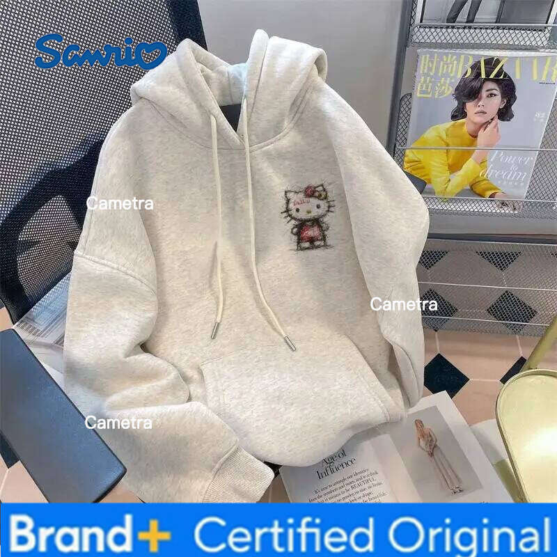 Sanrio Fashionable Cute Hello Kitty Cartoon Anime Periphery Boys Girls Hoodies Autumn and Winter Parent Child Clothing Hoodie H2601121