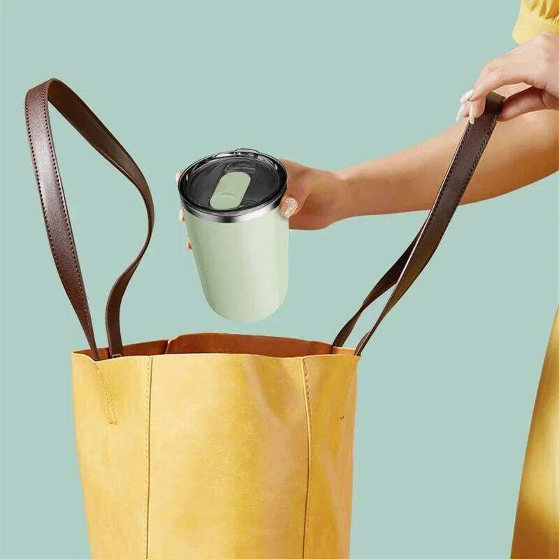 Electric Mug Automatic Magnetic Stirring Rechargeable Lazy Coffee Mixing Cup Stainless Steel Drinking Utensils for Office Home Travel Portable Stirrer