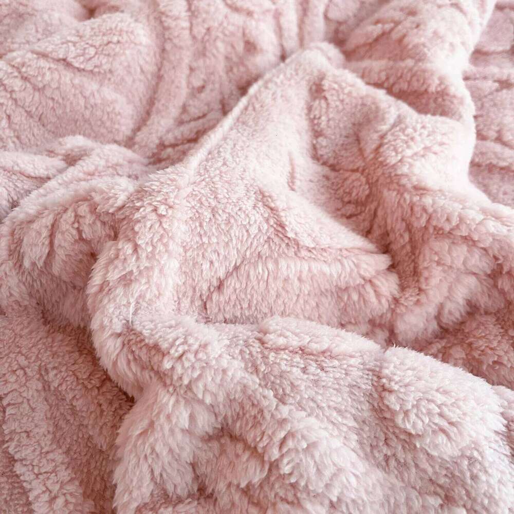 1Pc Carved Velvet Warm Autumn Winter for Bed Soft Fluffy Blankets Warmth Cozy Coral Flannel Sofa Cover Blanket Nap XJ260112