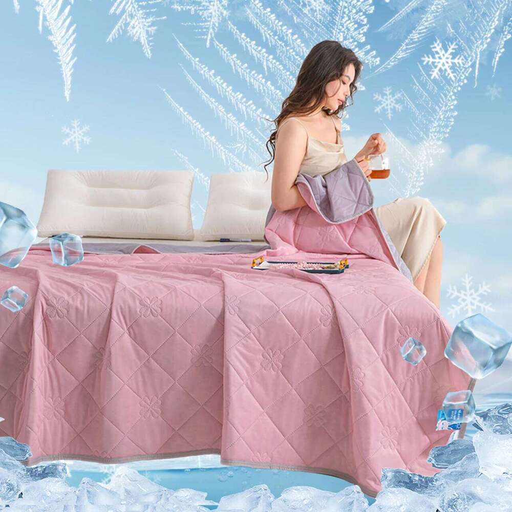 pc Large Blanket Extra Wide & Long 78x90"/59x78 - Hypoallergenic, Light Beige-Friendly, Smooth Air Cooling XJ260112
