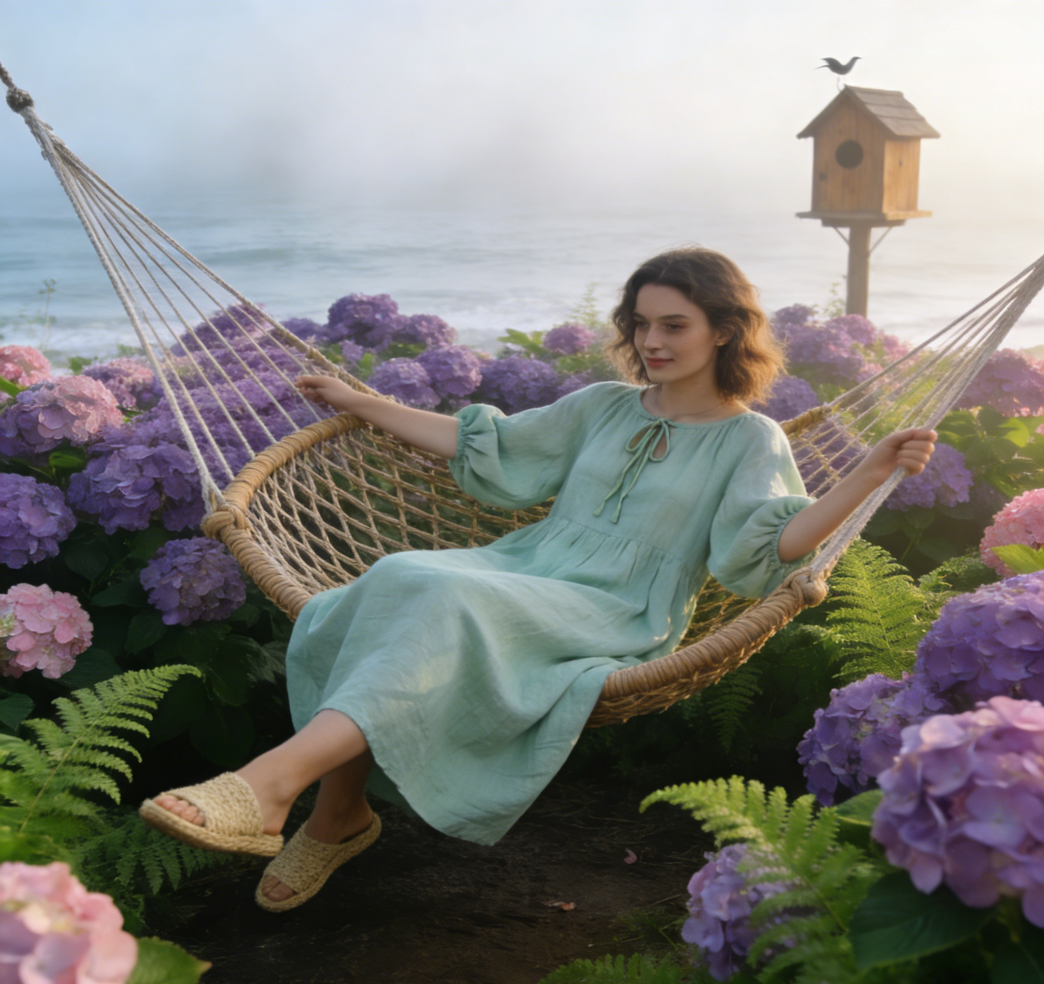 L611225French floral dress, slimming and waist-cinching, perfect for petite women.