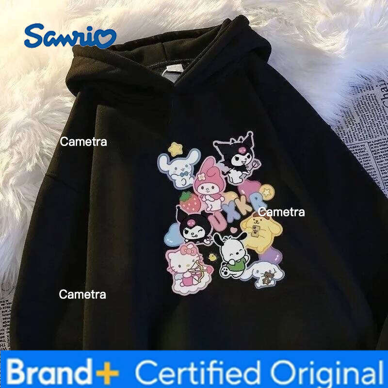 Sanrio Personalized Thick Hooded Sweatshirt for Children, Large, Medium, Small Sizes, Trendy Style, Outdoor Sports Style H260112