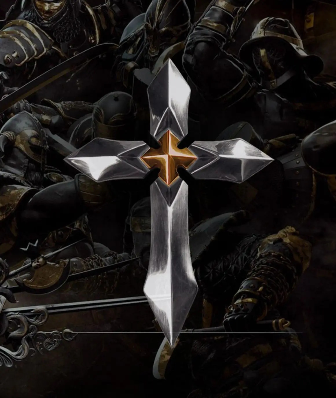 Knight Heart Stainless Steel Huge Cross Sword Pendant Necklace Men Male Metal Cruz Necklaces Jewelry Accessories 260107