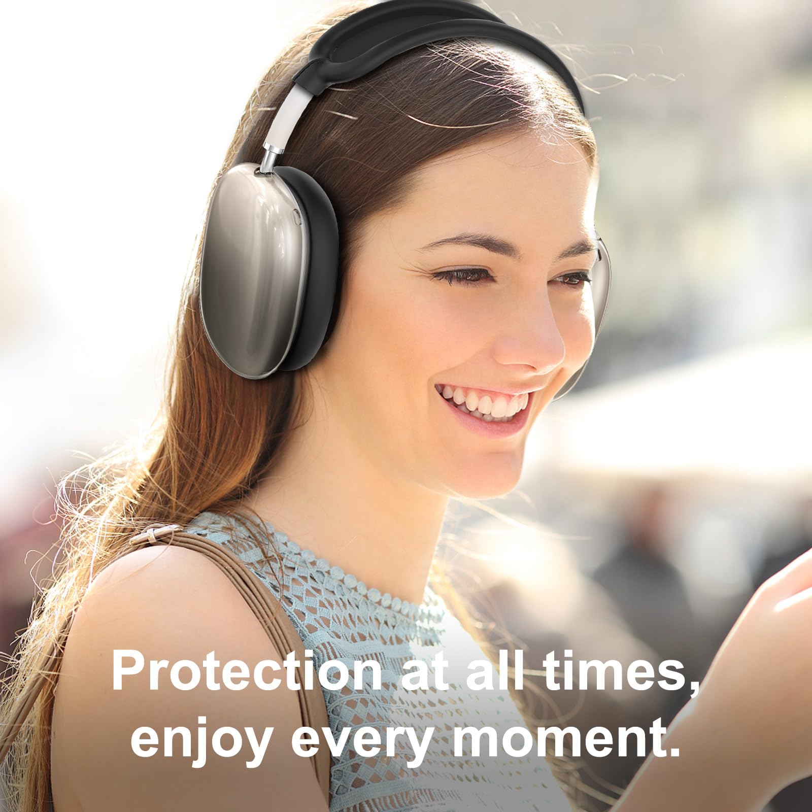 3 in1 Headphone Case for AirPods Max TPU Gradient Color Headphone Anti-Scratch Protective Cover for Apple Earphone Accessories Cases