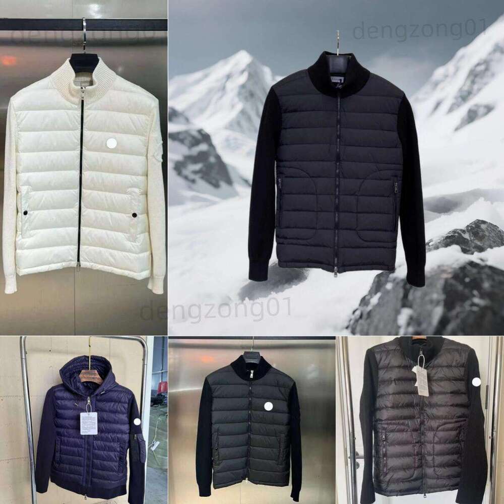 Down Hooded Cardigan Designer Wool-blend Sweater Outwear Warm Mens Windbreaker Jacket Men Pufferjacket LD02