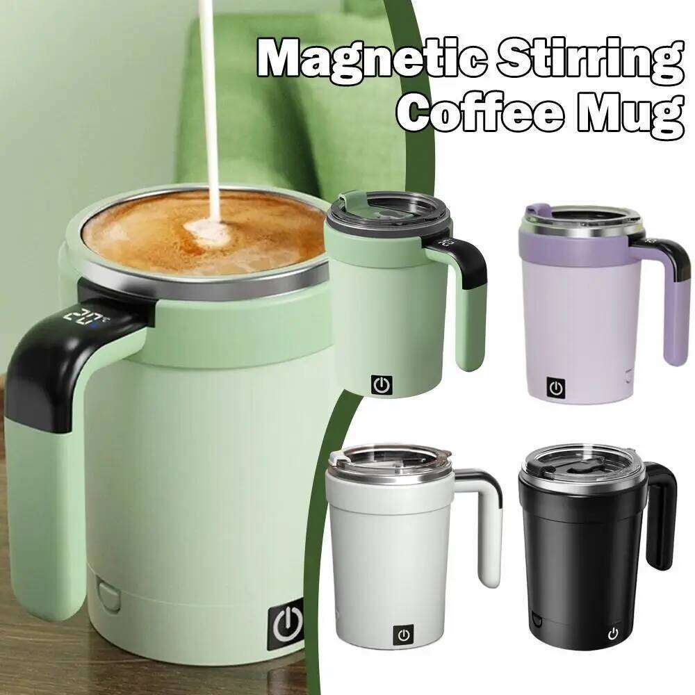Portable Automatic Cup Detachable Gym Smart Insulated Magnetic Stirring Electric Stainless Steel Coffee Mug