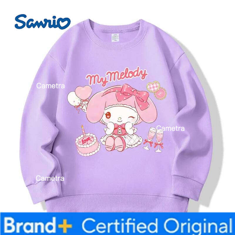 Sanrio Yuguigou Girls' Cartoon Hoodie Sanliou Loose Fit Spring Autumn New Children's Leisure Sweet Style H260112