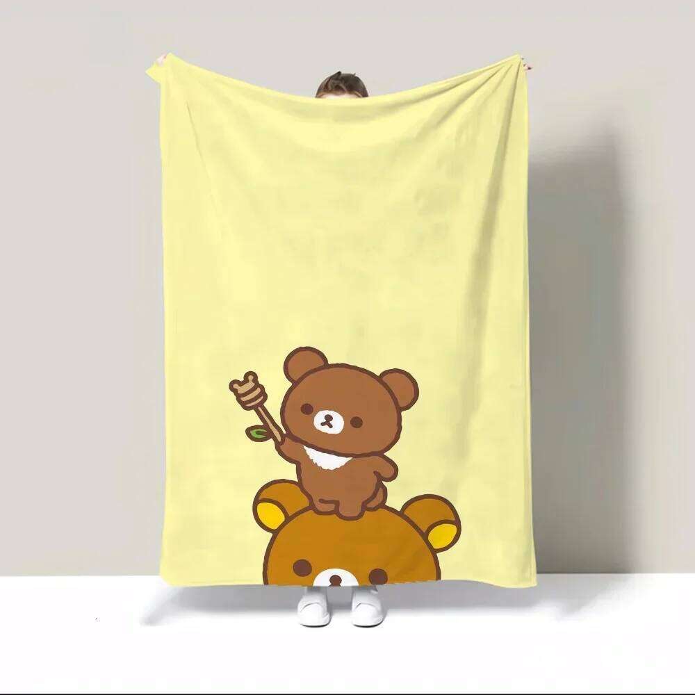 Rilakkumas Cotton Blanket King Size Custom Blankets & Throws Fluffy Plaid Interior for Home Microfiber Bedding Beach Towel Throw XJ260112