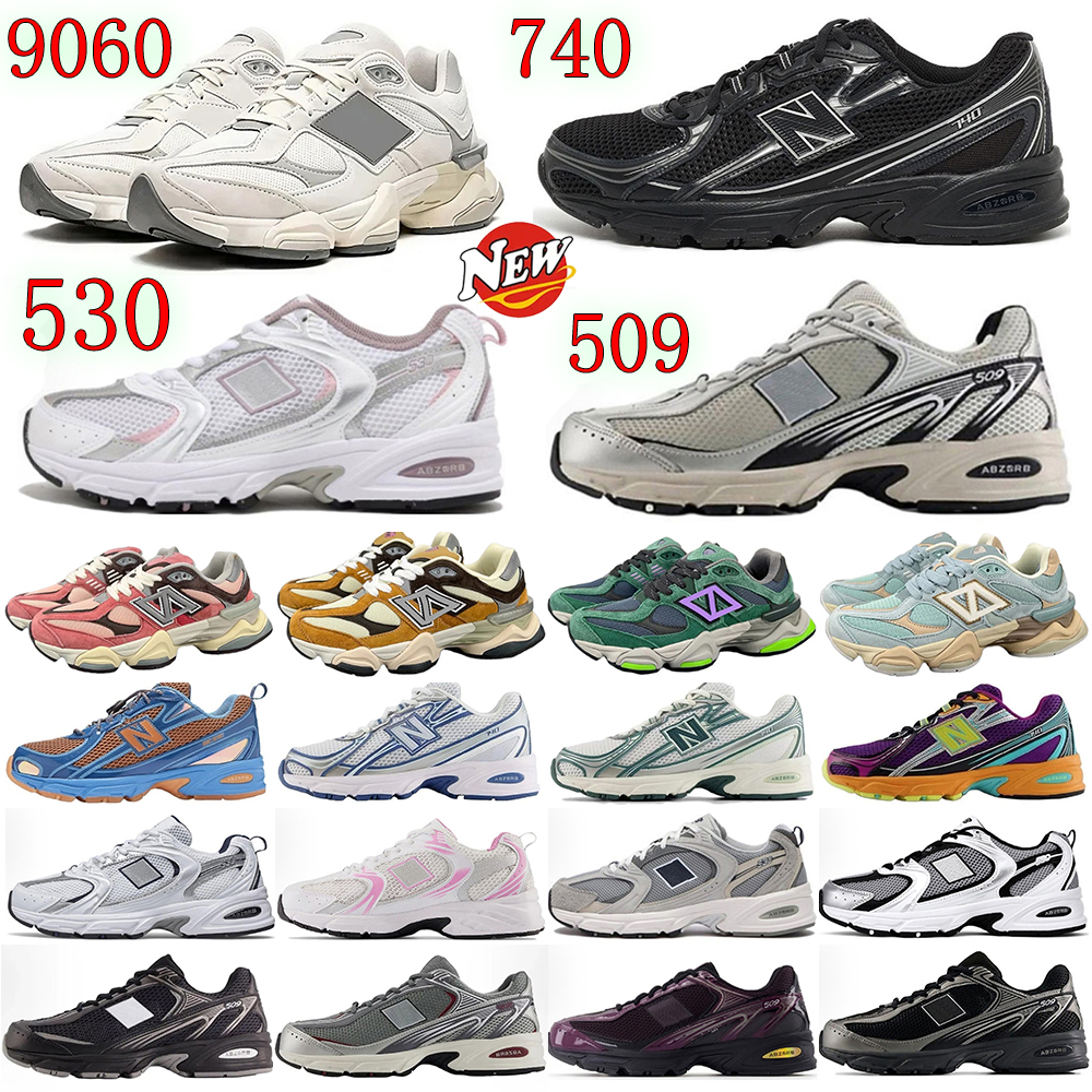 New9060 740 509 530 designer shoes mens womens sneakers trainers daily outfit running shoes Black White Grey Blue Pink Green Brown mens outdoor sneaker size 36-45 001