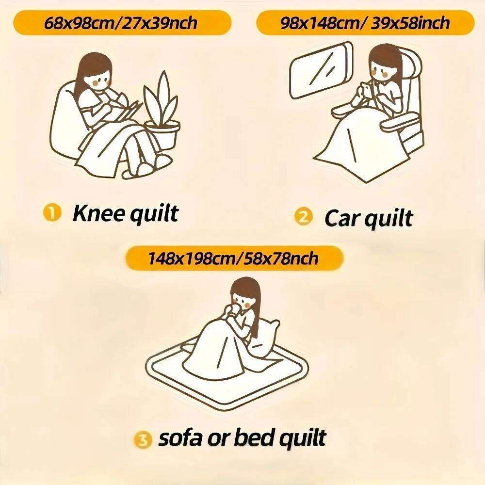 Winter Fleece Throw Blanket, Thick Double Layer Warm Plush for Sofa Bed & Office, Soft Cozy Nap Blanket XJ260112