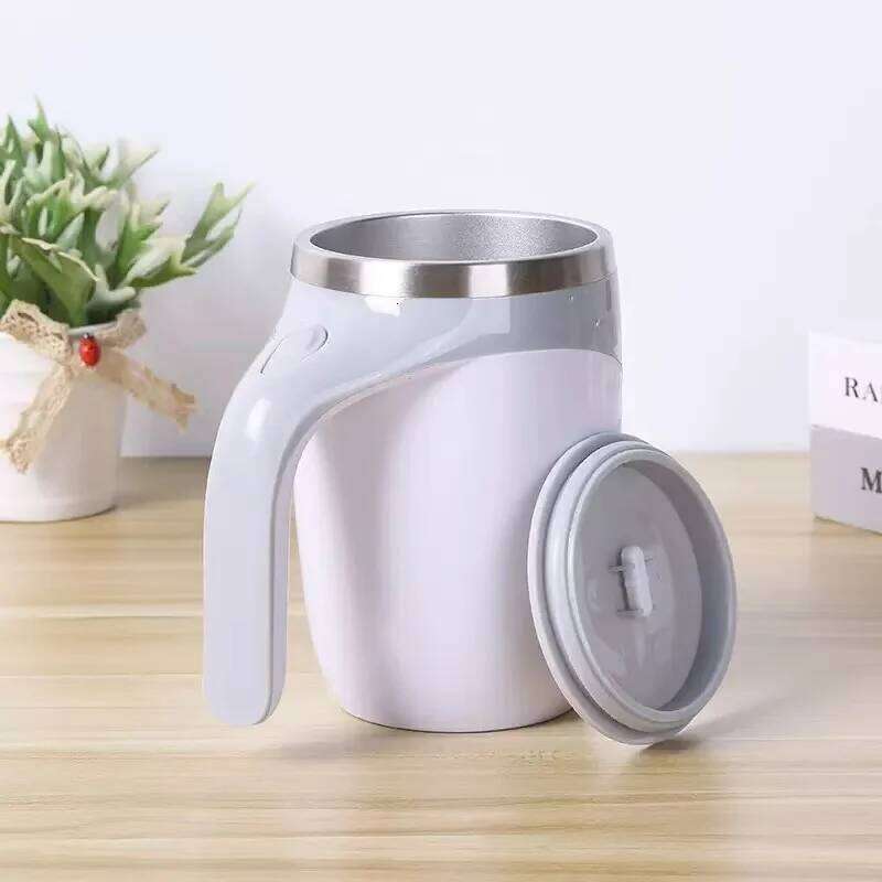 Auto Stirring Coffee Mug Magnetic Rotating Electric Cup 304 Stainless Steel Self Stirring Drinkware for Office Home Travel Hot Beverage Portable Therm