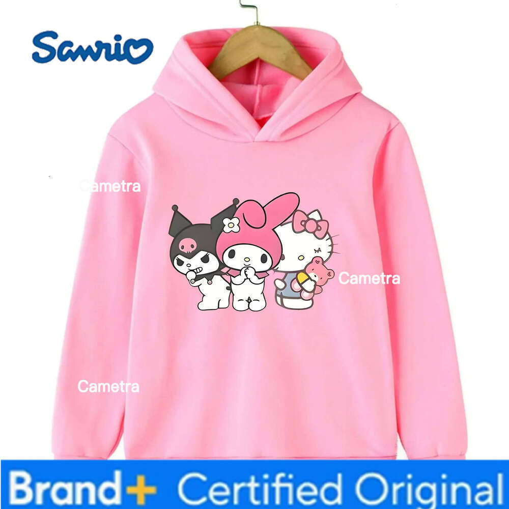 Sanrio Autumn/Winter Best-Selling Children's Hello Kitty My Melody & Kuromi Cartoon Print Long-Sleeved Pullover Hoodie H260112
