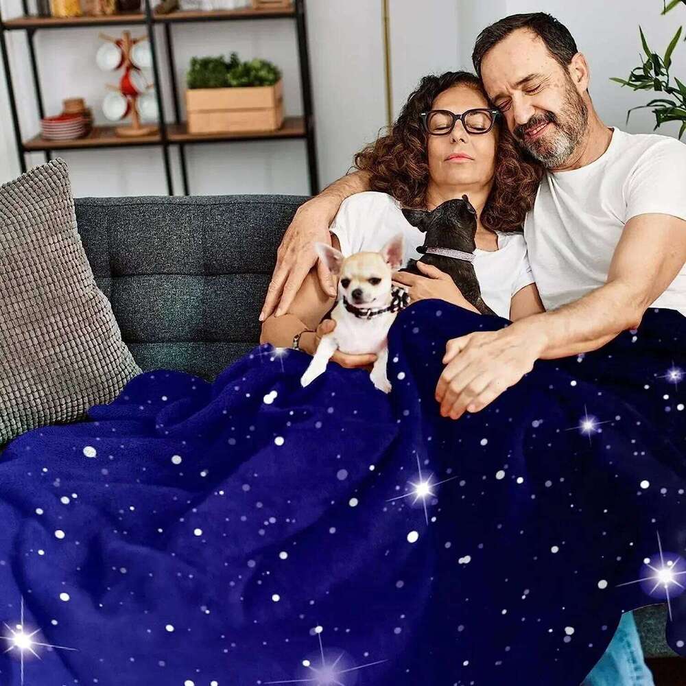 Plush Nap Blanket, Warm Cozy Soft, Microfiber Blankets, Starry Night Sky XJ260112