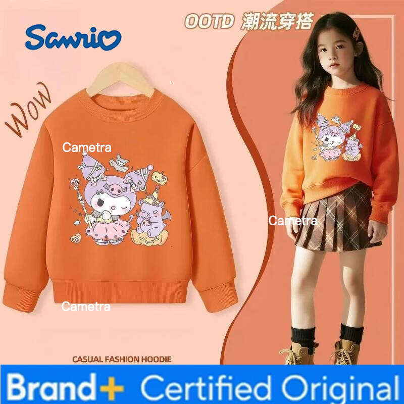 Sanrio Baby Cotton Kid Cartoon Printed Pullover Children Autumn Fashion Long Sleeve T-shrits Girls Clothes Top Hoodie H260112