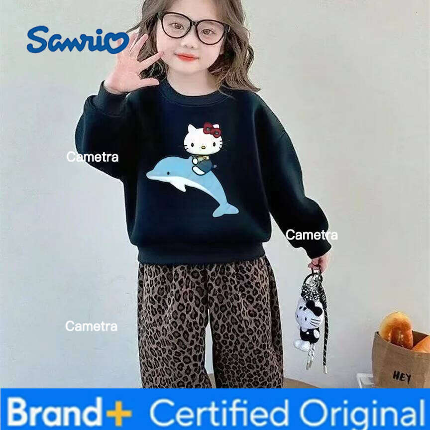 Sanrio Spring Sweet Baby Clothes Set Kid Girls Cartoon Sweatshirts Pullover Top and Pants Suit Children Fashion Tracksuits H260112