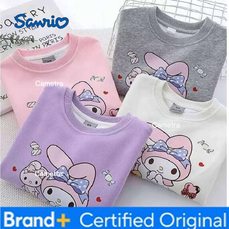 Sanrio Cartoon My melody cute girl sweatshirt long sleeve loose new casual versatile children autumn wholesale gift kawaii H260112