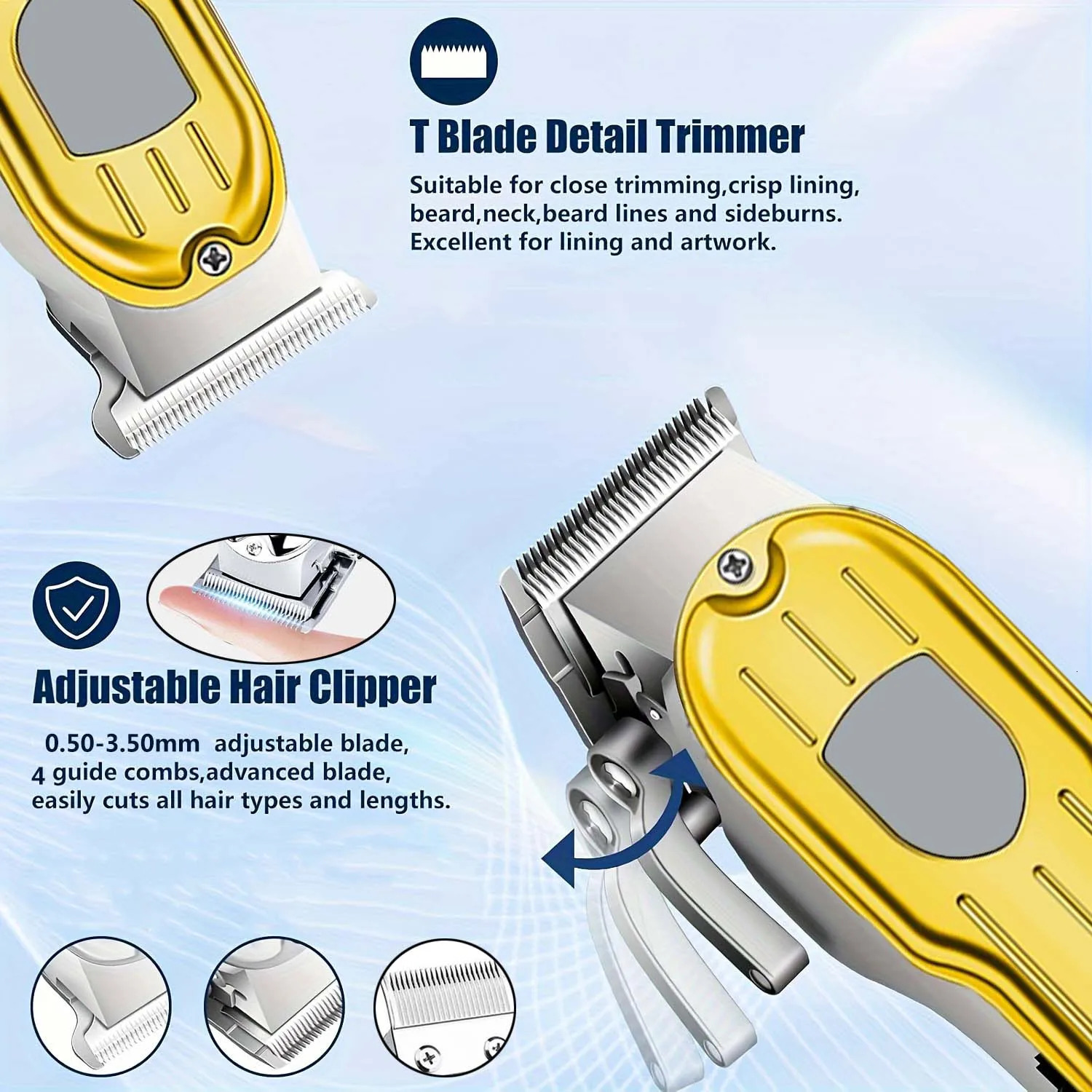 3 in 1 Hair Clippers for Men Beard Trimmer Kits Sets Electric Shavers TBlade Barber Home Gifts 260108