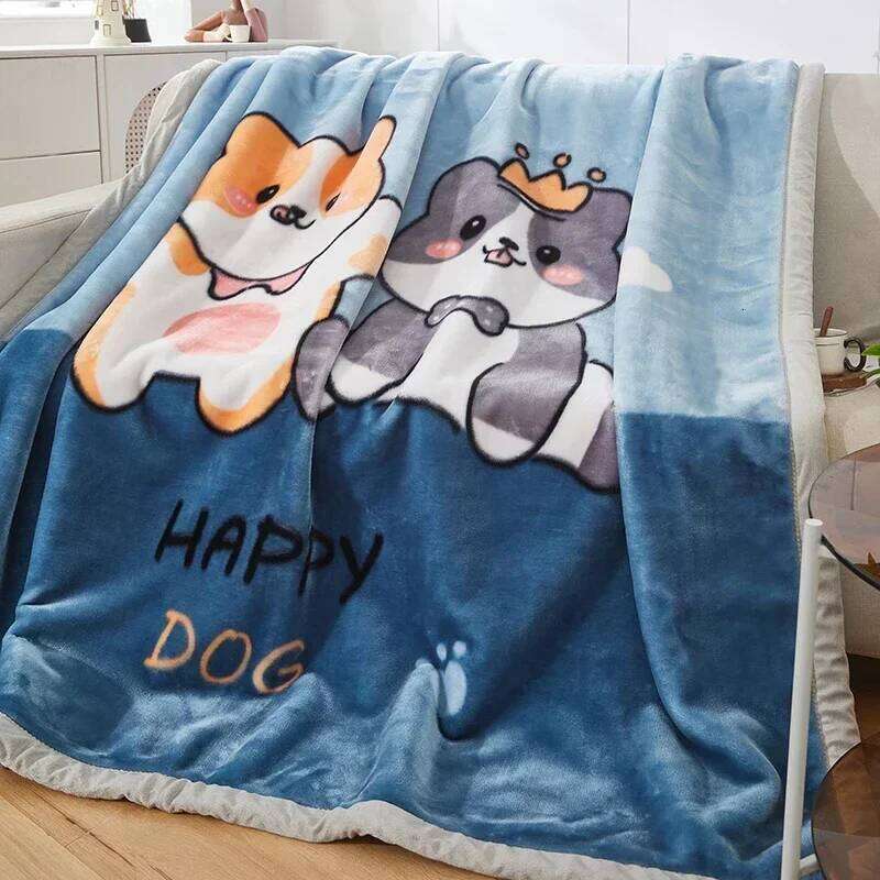 Double Layer Winter Thicken Raschel Plush Weighted Blanket For Bed Warm Heavy Blankets Throw Printed Flowers Fluffy Soft Carpet XJ260112