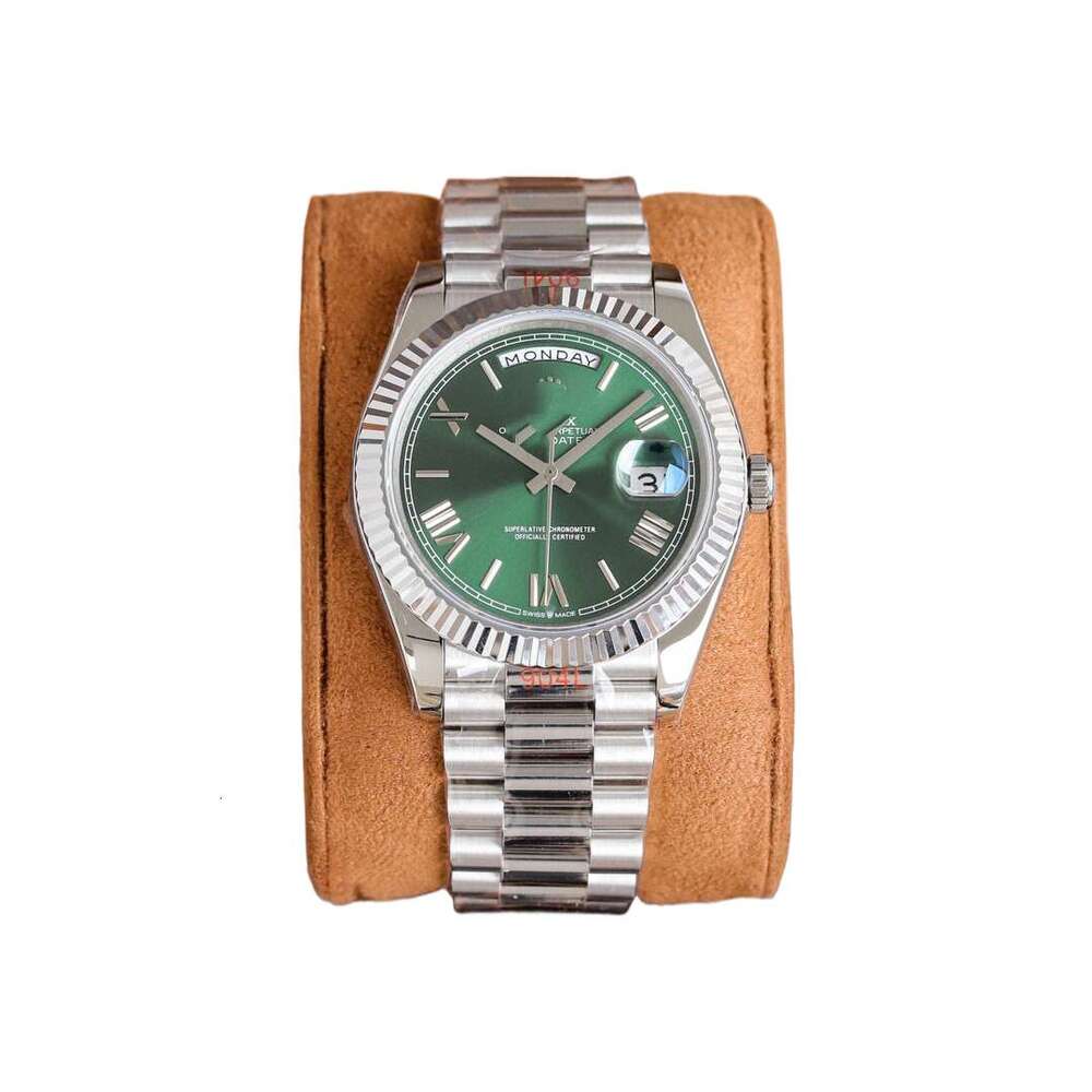 R O LEX Men's automatic mechanical watch, 40mm stainless steel bracelet, luxury business watch, luminous hands, water resistant, with date displa