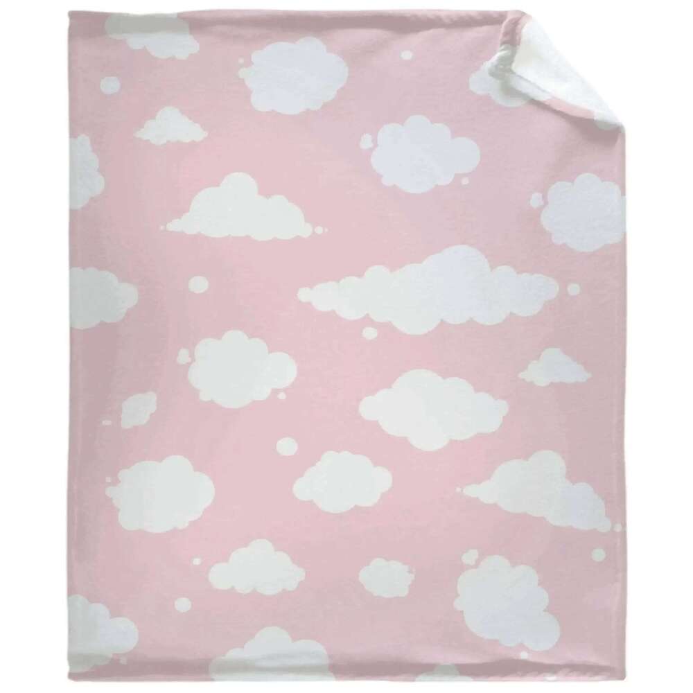 Blue Sky White Cloud Cartoon Soft Cozy Warm Flannel Throw Blanket Sofa Chairs Bed Good Gift for Girl and Boy or Pet XJ260112