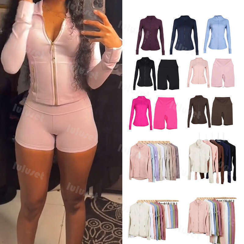 Top 10A Luluity lemonic set Sweatshirt Overcoat Leggings Women Clothes Sets Plus Soft Socks Pants Defined Luluity lemonic Jackets Shorts Set Men ZQ 24
