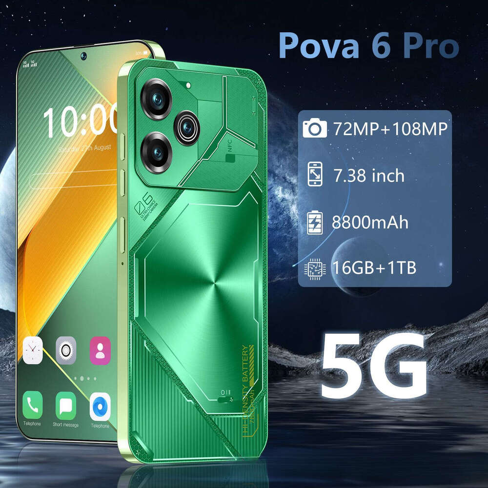 Famous brand cross-border explosive product exclusively for Pova6 Pro Android smartphone 16+1T source factory direct sales (explosive product)CKS