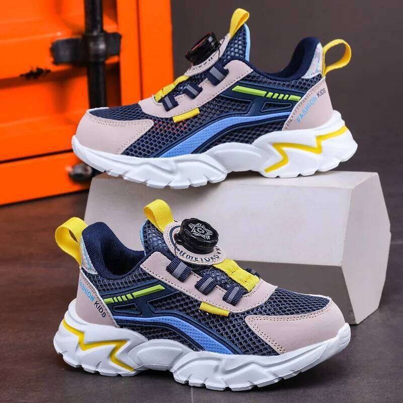 New Children Sports Black Mesh Summer Breathable Kids Casual Shoes Boy Tennis Running Sneaker X260112