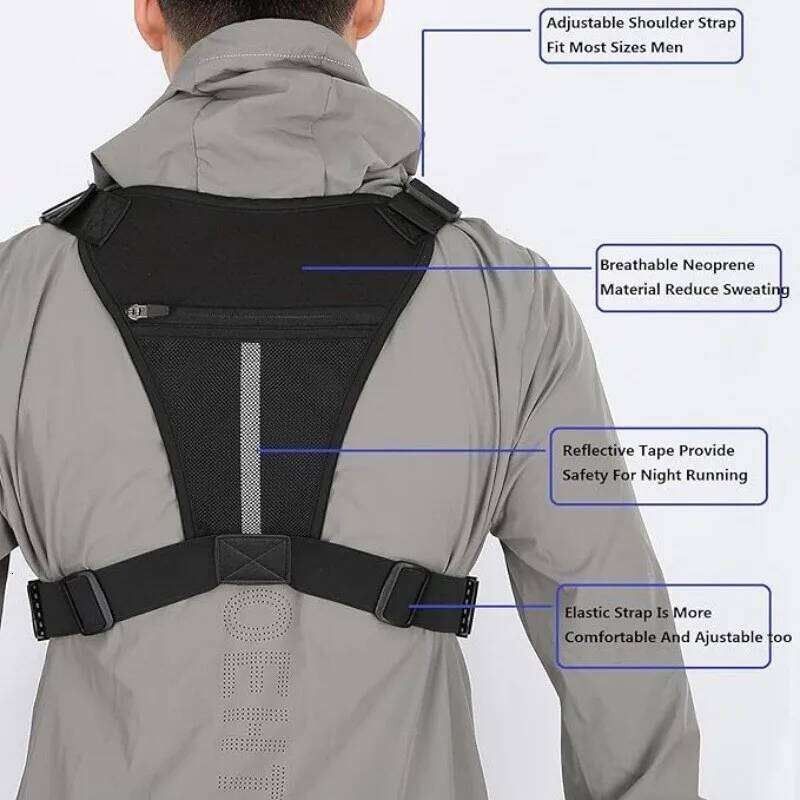 Outdoor Tactical Men's Vest EDC Waterproof Anti-Theft Pack for Cycling Bags Running Front Chest Bag Handbag