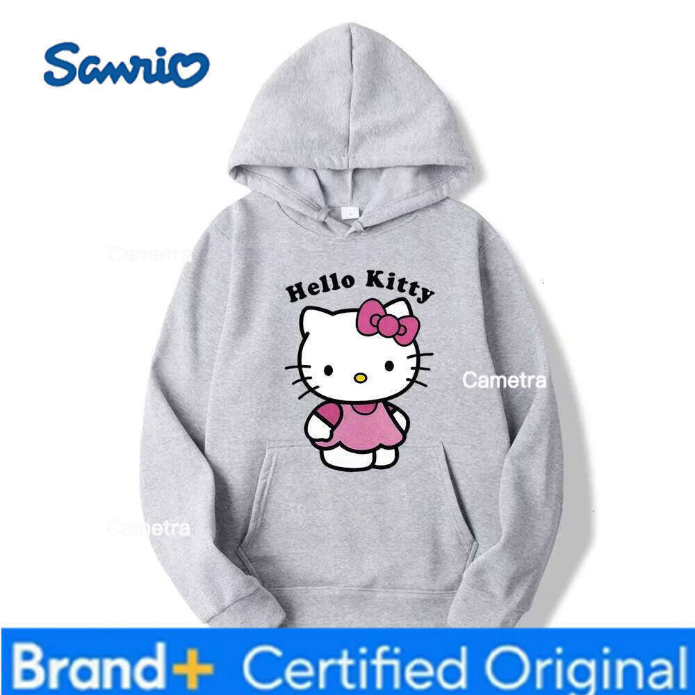 Sanrio Beautiful Hello Kitty Printed Hoodies Women Warm Comfortable Casual Hoodie Fashion Classic Hoody Loose Original Basic Clothes H260112