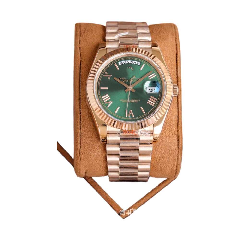 R O LEX Men's automatic mechanical watch, 40mm stainless steel bracelet, luxury business watch, luminous hands, water resistant, with date displa