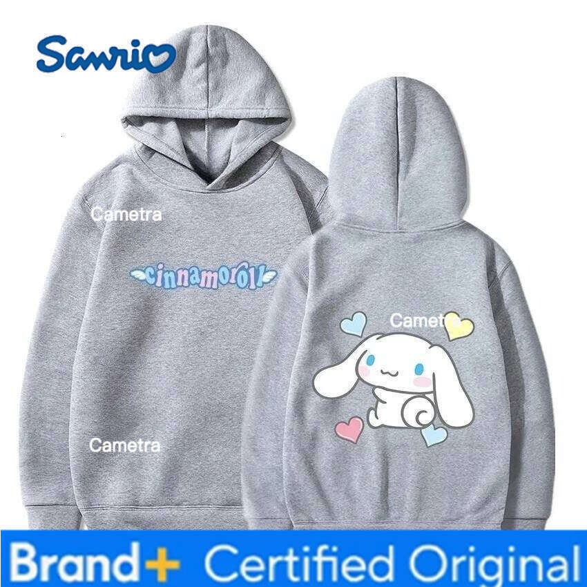 Sanrio 's Cute Cinnamon Roll Print Winter Children's Clothes Fashionable and Warm Hooded Sweatshirts for Girls Boys H260112