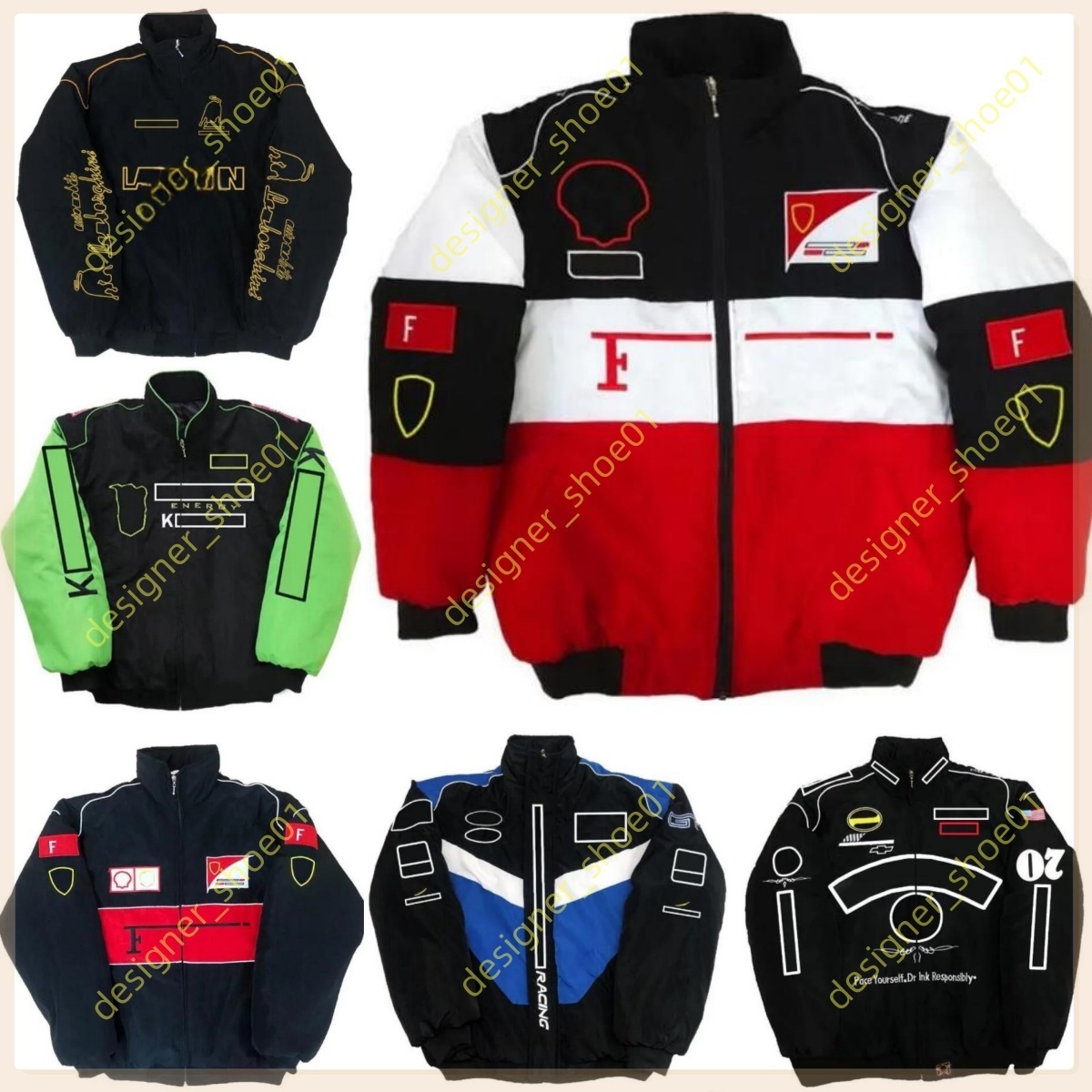 Formula One Racing F1 Jacket mens hoodies Vintage winter car Fans Oversized Full Embroidered Logo Cotton Clothing Coat Clothing Racing outerwear Windproof YA