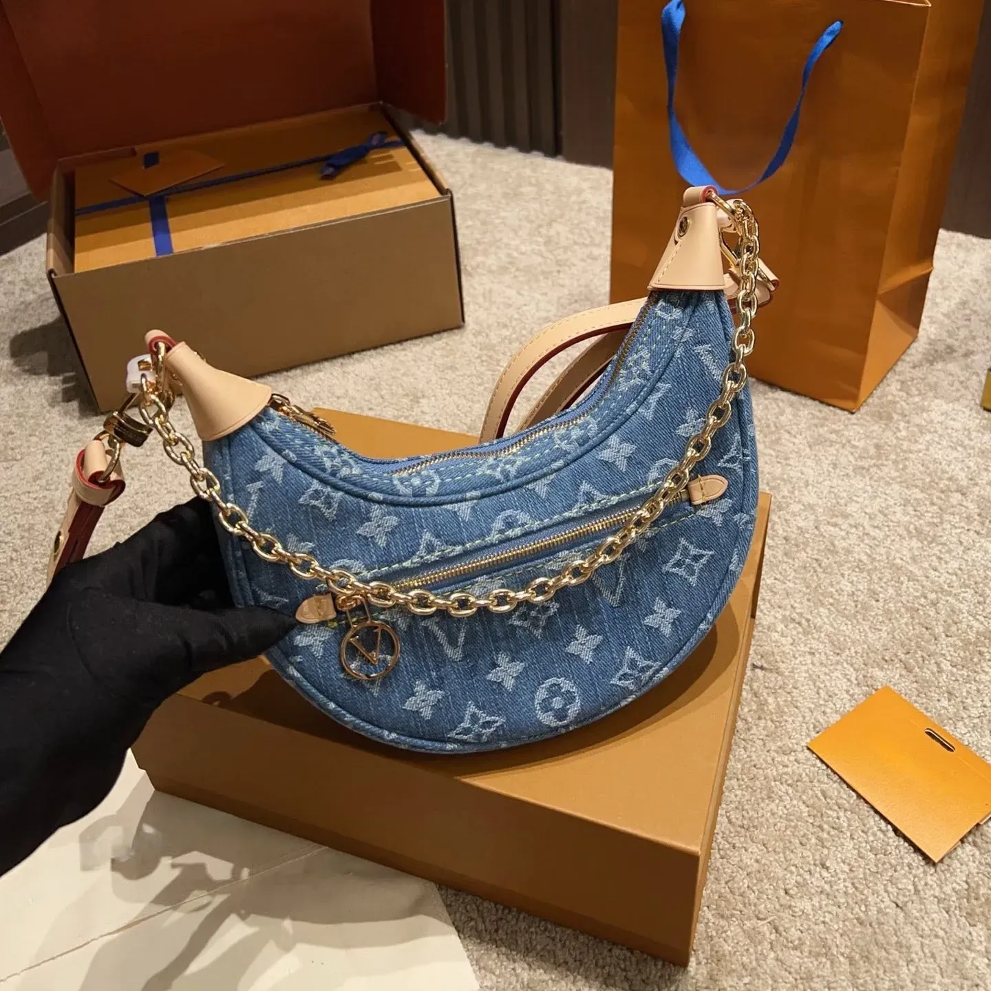 Luxury Top Designer bag women Denim Evening Carryall Shoulder Bag Handbag Crossbody bag Canvas louisities vittonn Tote Bag viitton vuittion Purse Hills Clutch