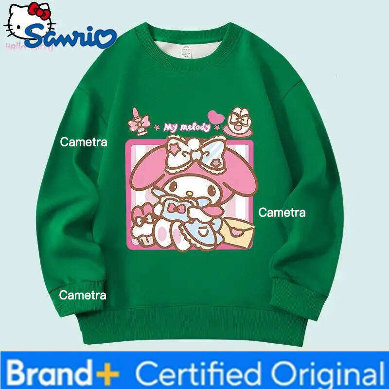 Sanrio Anime Kawaii My Melody Hoodie Cartoon Fashionable Casual Long Sleeved Children's Sweet Tops Girl Clothes Gift H260112