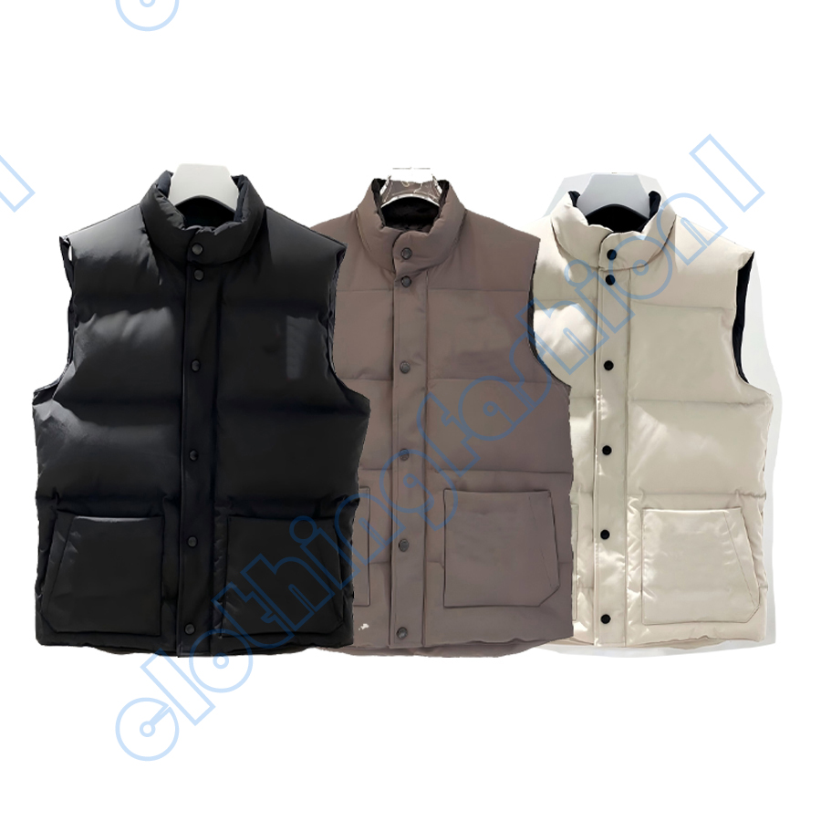 Gilet mens puffer vest designer vest canadian Parkas gilet jacket body warmer luxury down vest embroidery badge feather filled material coat graphite couple coat