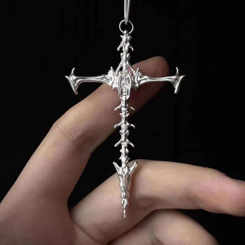 New Hip Hop Vintage Cross Necklace Unique Design Stainless Steel Goth Necklaces Fine Jewelry Gift for Women Men Wholesale H260112