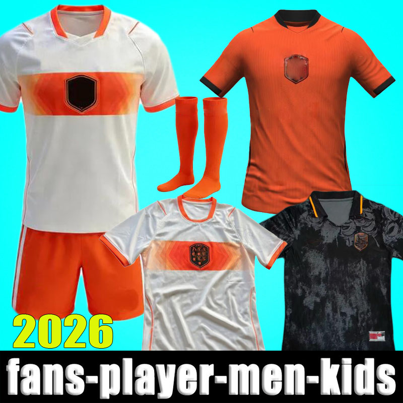 2026 NetHErlANds MEMPHIS Soccer Jerseys F. DE JONG MEMPHIS GAKPO REIJNDERS MALEN XAVI VIRGIL DUMFRIES BERGVIJN Holland Football Shirt 26 27 KLAASSEN DE LIGT Men KIDS
